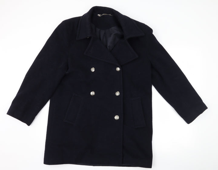 St Bernard Womens Blue   Overcoat Coat Size 10
