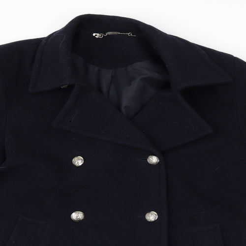 St Bernard Womens Blue   Overcoat Coat Size 10