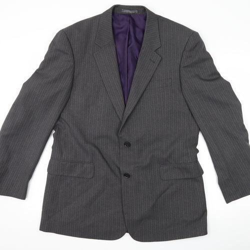 Taylor & Wright Mens Grey Striped  Jacket Suit Jacket Size 42