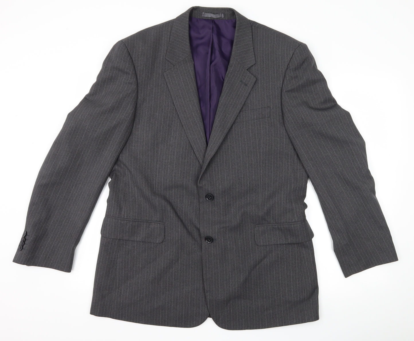 Taylor & Wright Mens Grey Striped  Jacket Suit Jacket Size 42