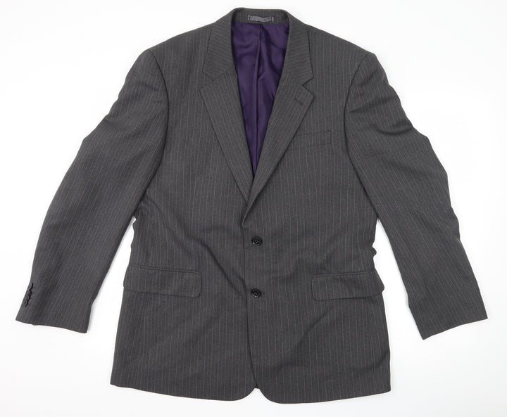 Taylor & Wright Mens Grey Striped  Jacket Suit Jacket Size 42