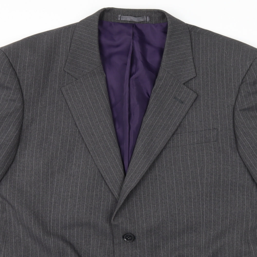 Taylor & Wright Mens Grey Striped  Jacket Suit Jacket Size 42