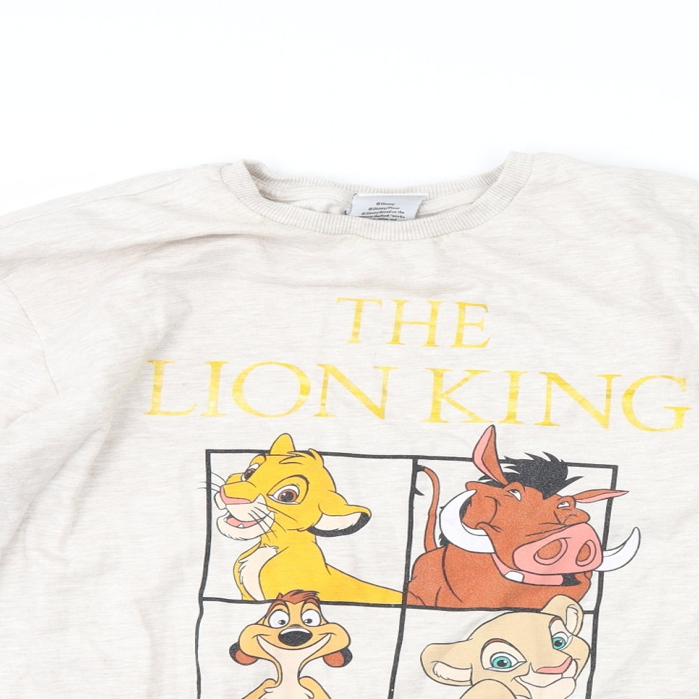 Disney Womens Beige   Pullover Sweatshirt Size 12  - The Lion King