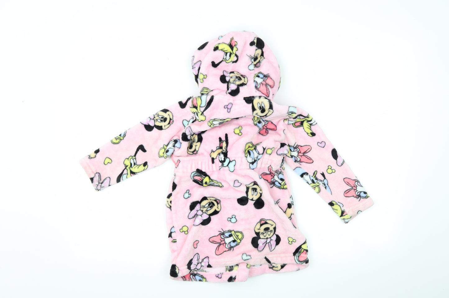 Matalan Girls Pink  Fleece Top Robe Size 2-3 Years  - Disney Minnie Mouse
