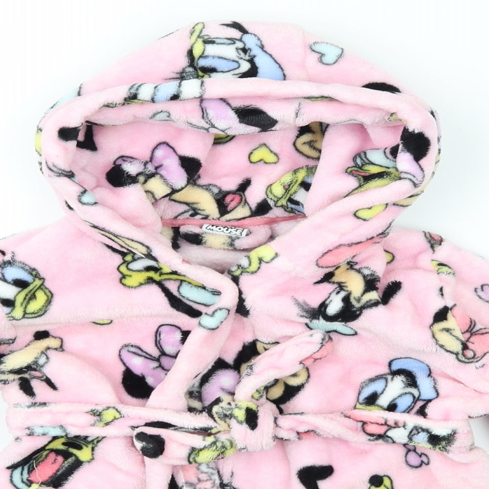 Matalan Girls Pink  Fleece Top Robe Size 2-3 Years  - Disney Minnie Mouse