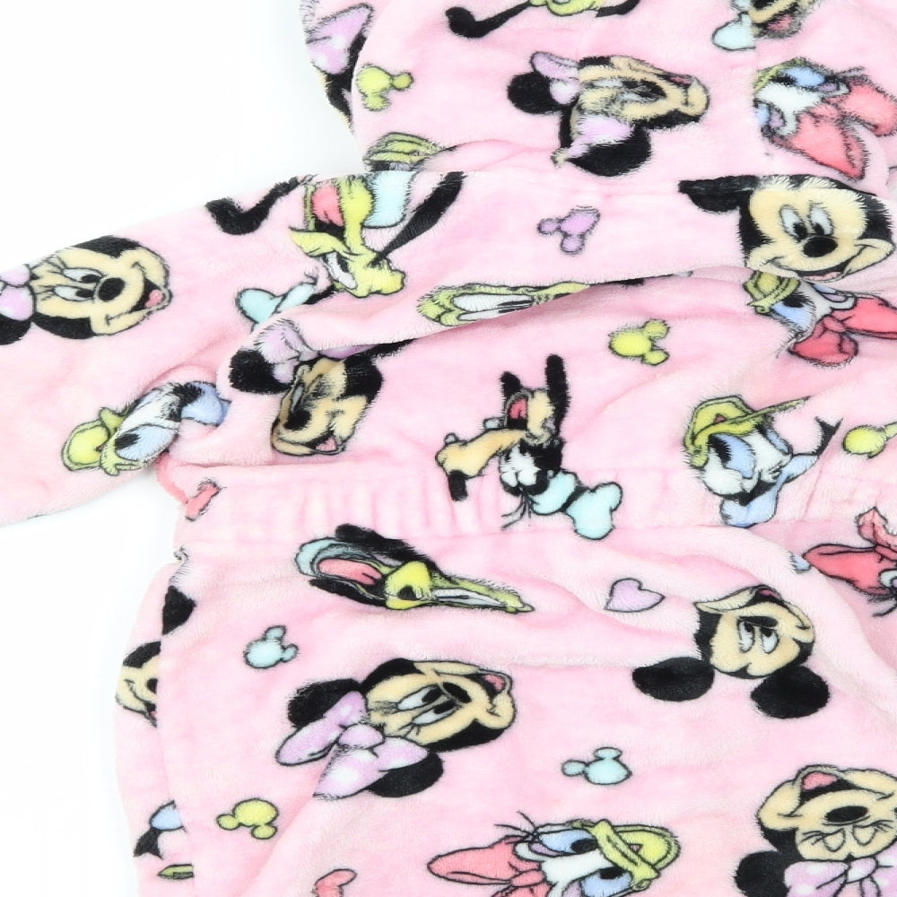 Matalan Girls Pink  Fleece Top Robe Size 2-3 Years  - Disney Minnie Mouse
