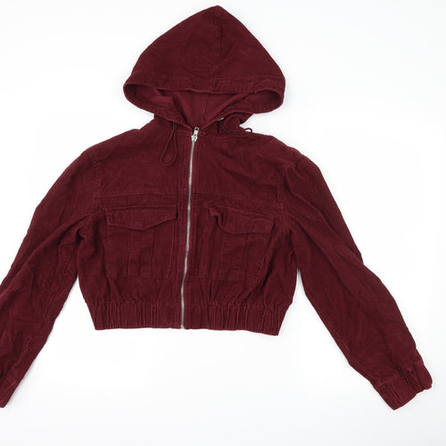 Boohoo Womens Purple  Corduroy Jacket  Size 10