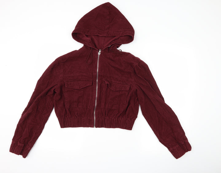 Boohoo Womens Purple Corduroy Jacket Size 10