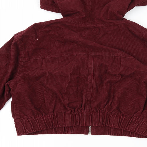 Boohoo Womens Purple  Corduroy Jacket  Size 10