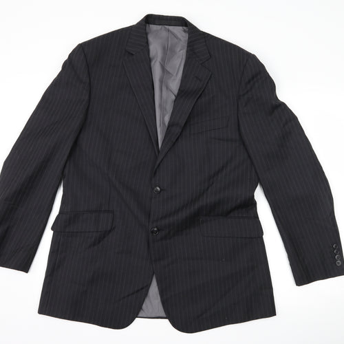 Marks and Spencer Mens Grey Striped  Jacket Suit Jacket Size 42