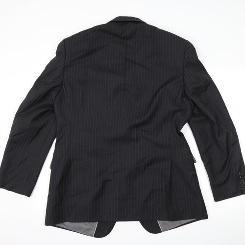 Marks and Spencer Mens Grey Striped  Jacket Suit Jacket Size 42
