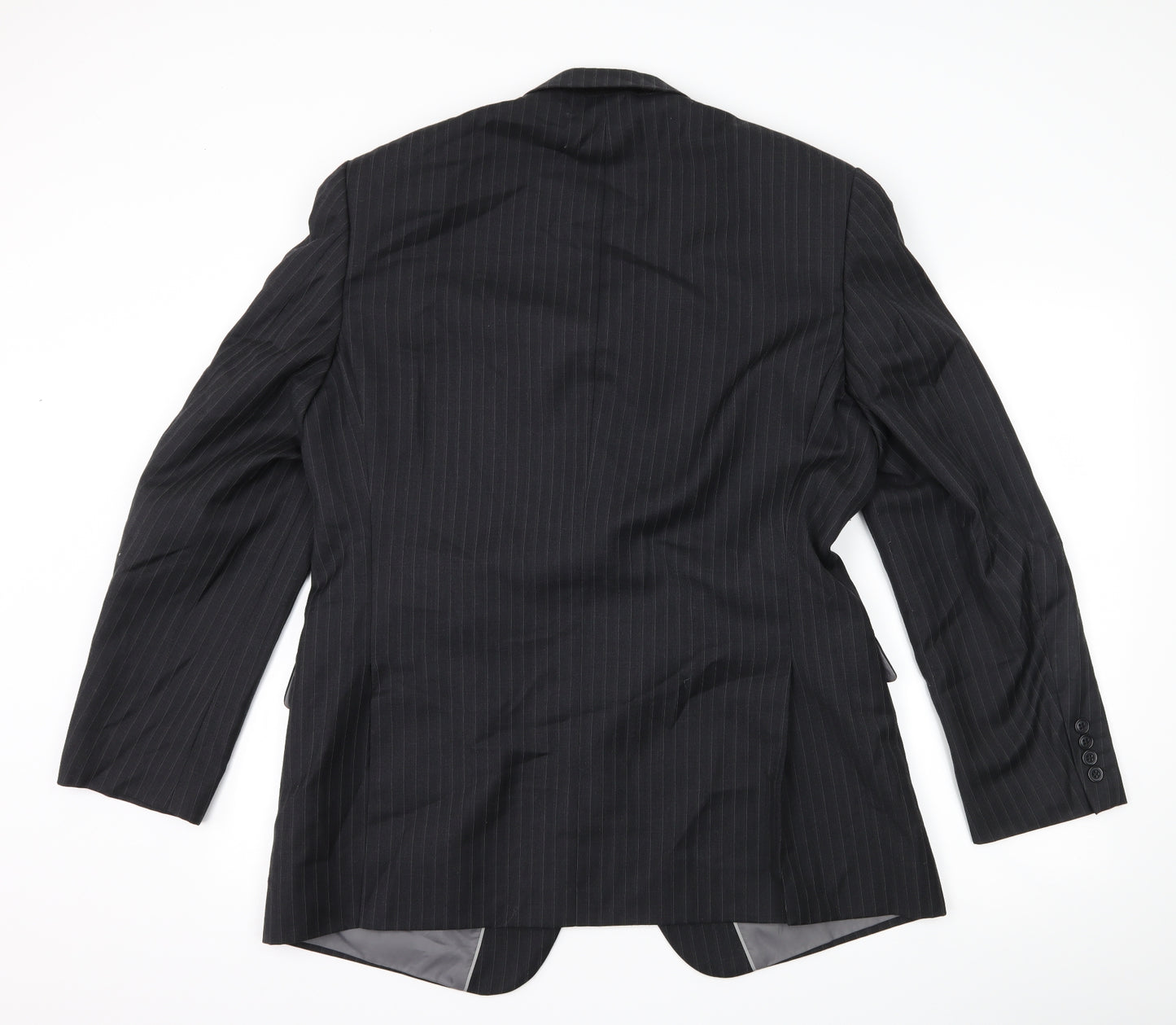 Marks and Spencer Mens Grey Striped  Jacket Suit Jacket Size 42