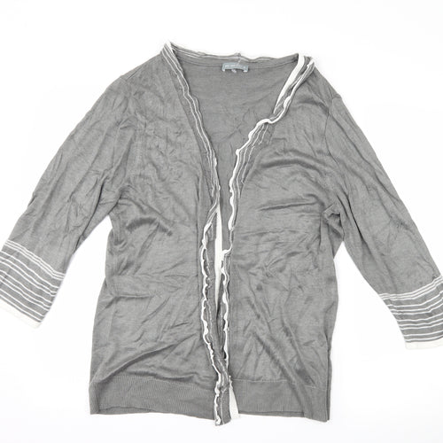 Per Una Womens Grey   Cardigan Jumper Size 18
