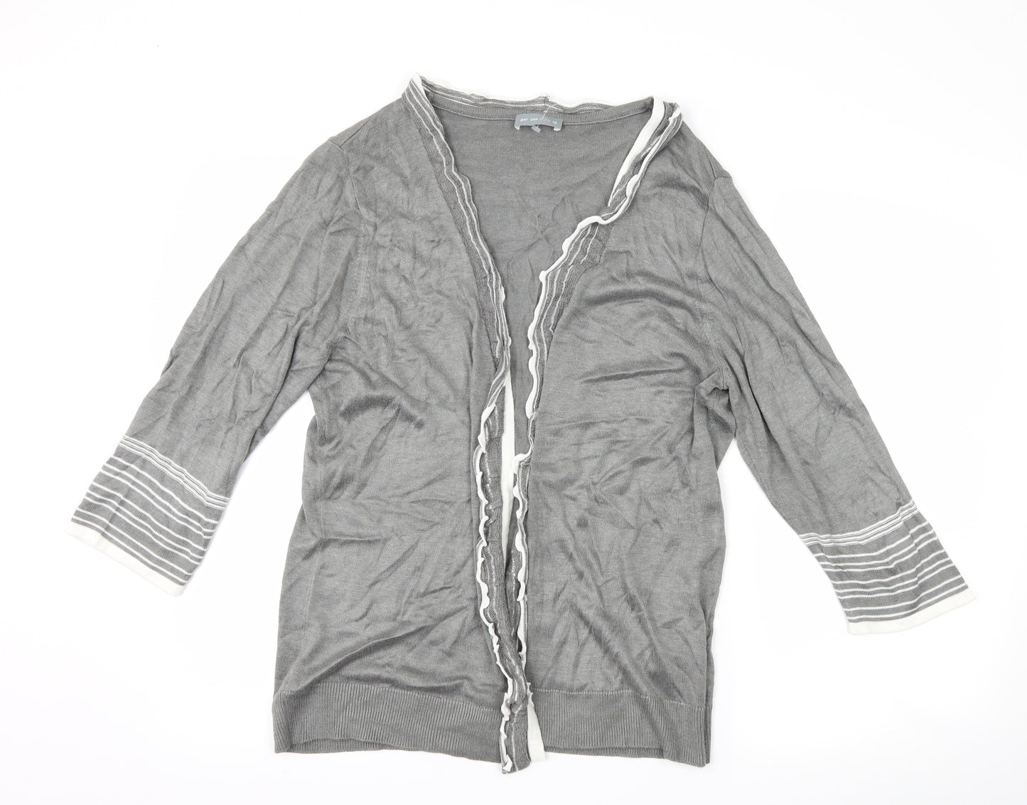 Per Una Womens Grey   Cardigan Jumper Size 18