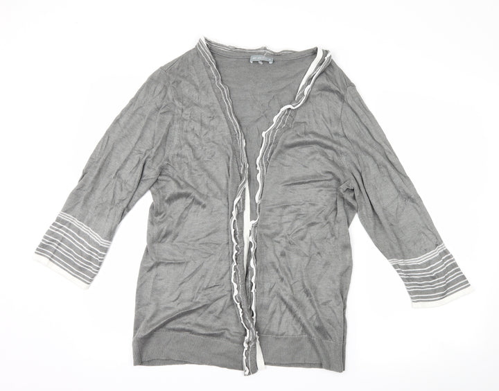 Per Una Womens Grey   Cardigan Jumper Size 18