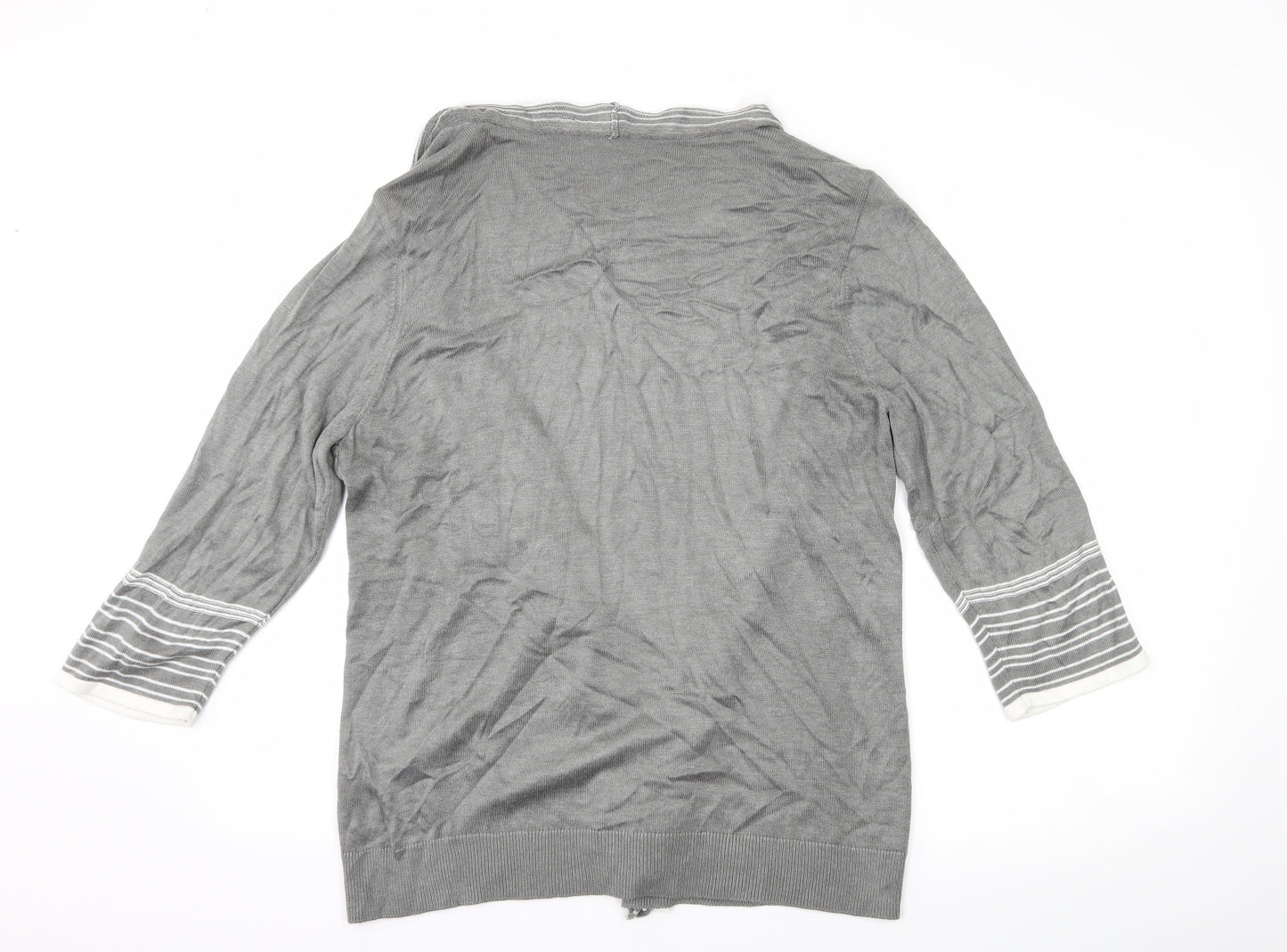 Per Una Womens Grey   Cardigan Jumper Size 18