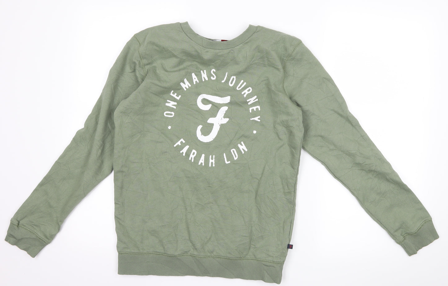 Farah Boys Green   Pullover Sweatshirt Size 14-15 Years  - graphic