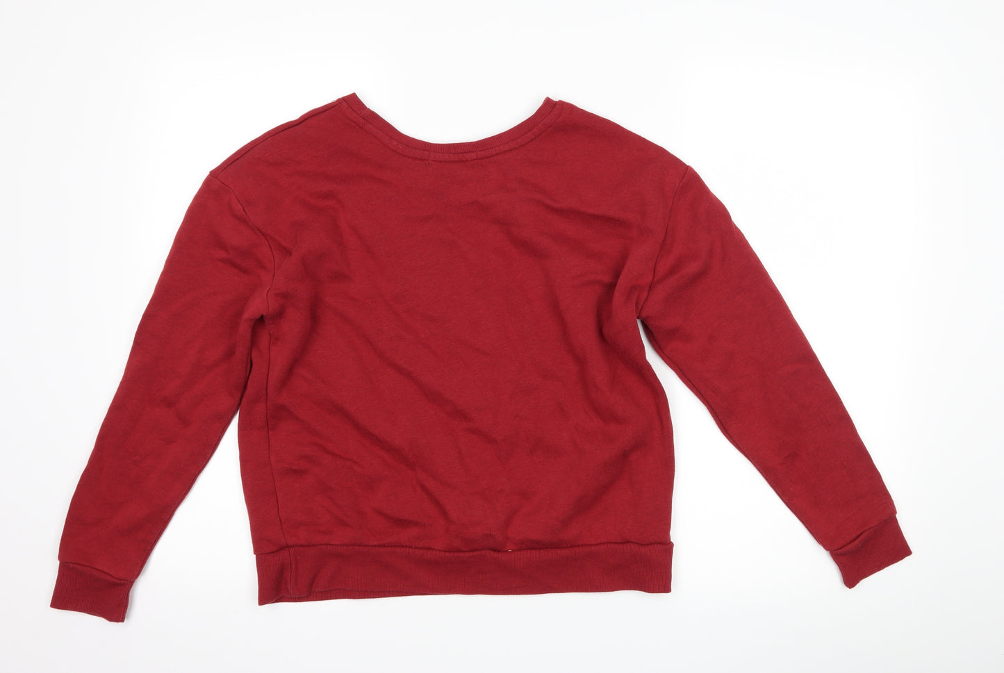 Primark Womens Red   Pullover Sweatshirt Size 8  - slogan