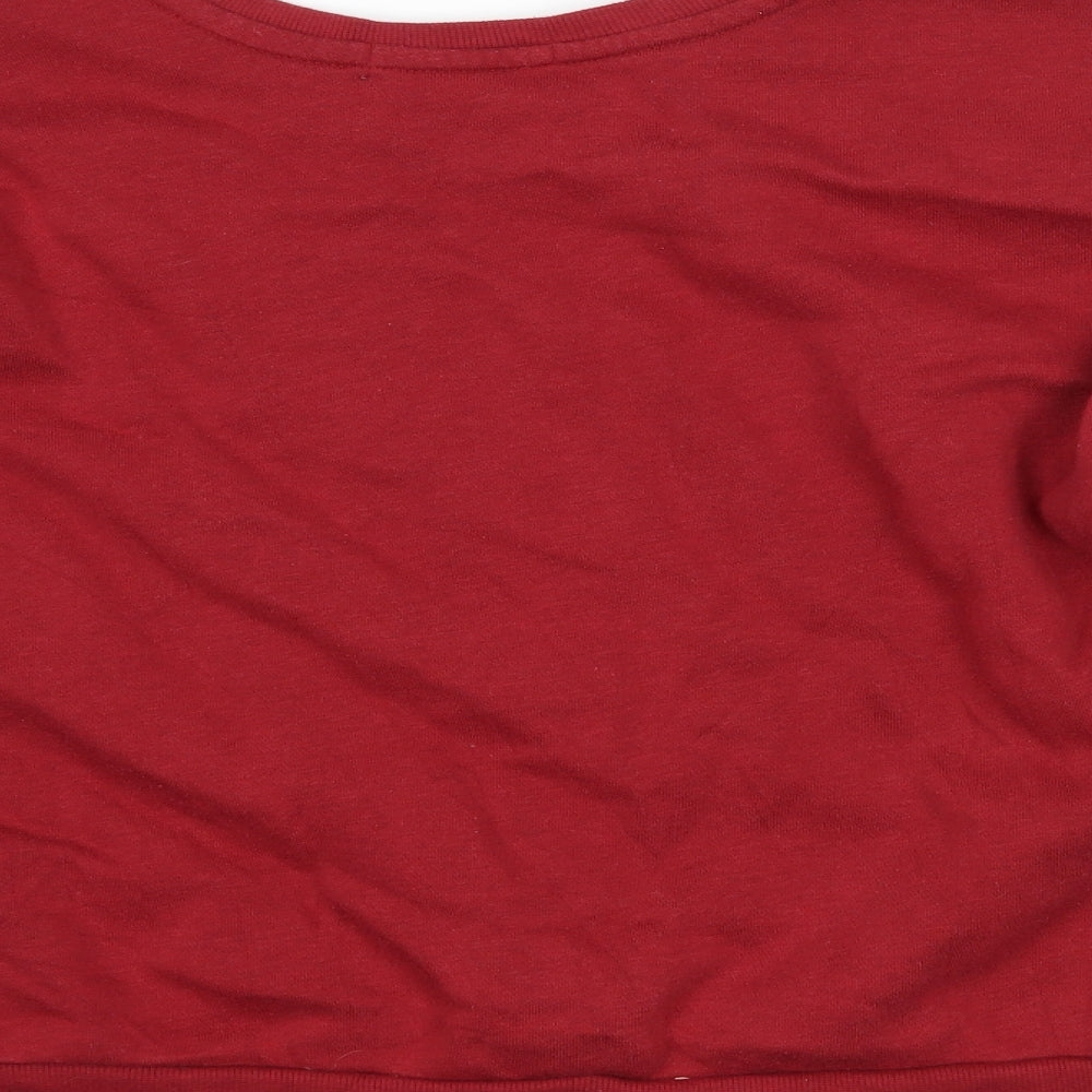 Primark Womens Red   Pullover Sweatshirt Size 8  - slogan