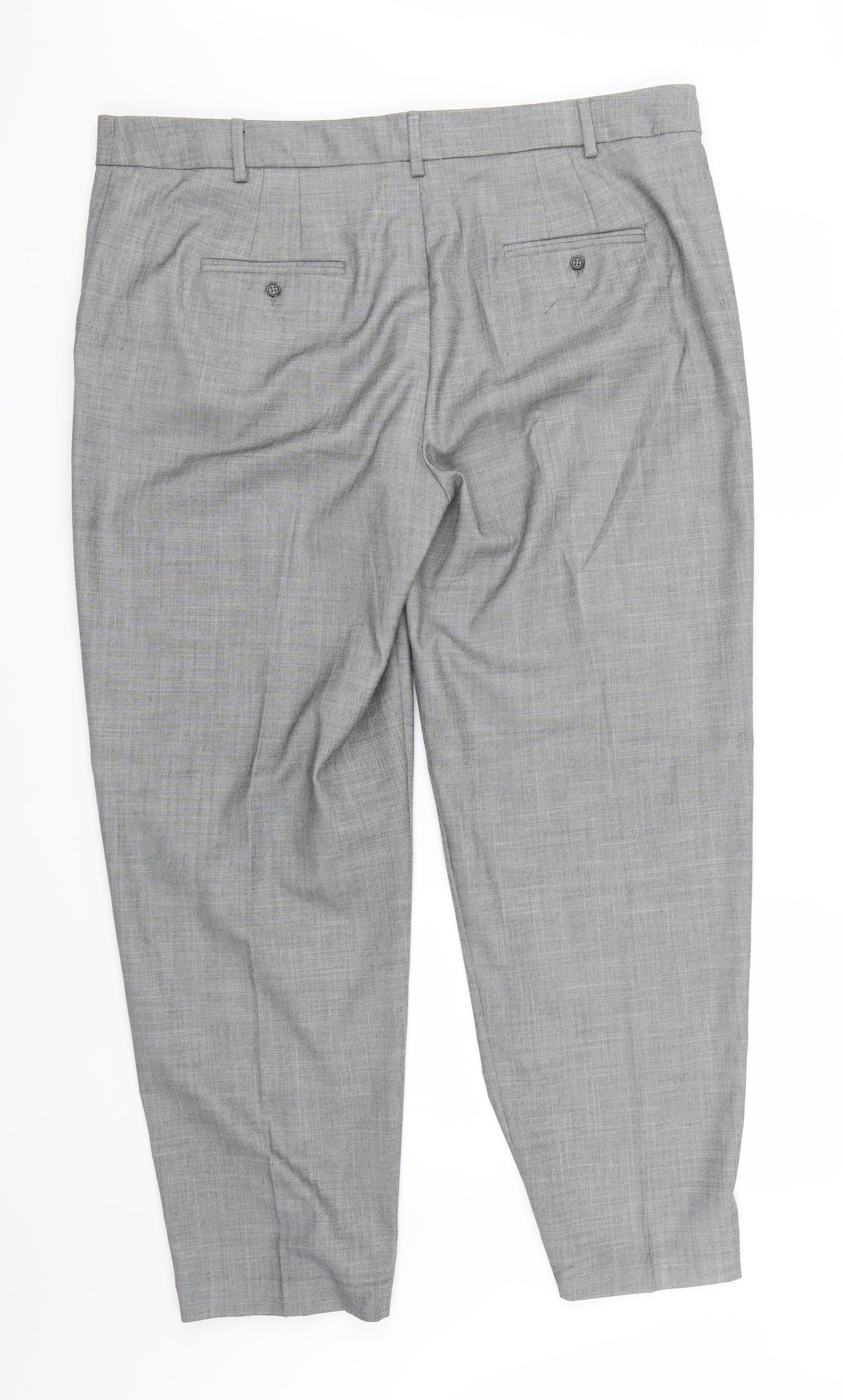 M&S  Mens Grey   Dress Pants Trousers Size 18 L25 in