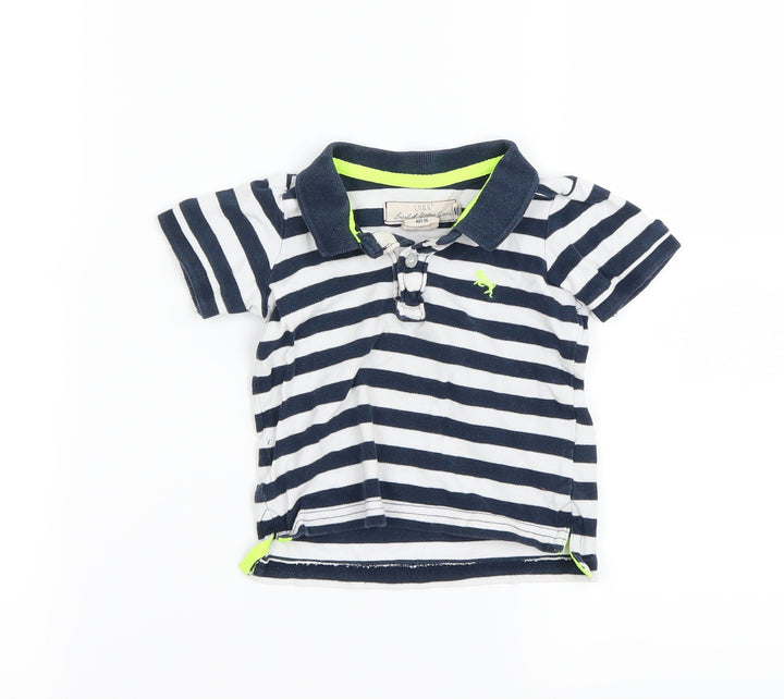 H&M   Blue Striped  Pullover Polo Size 3-6 Months
