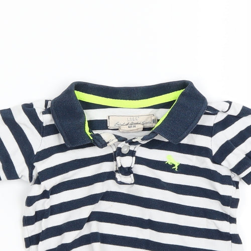 H&M   Blue Striped  Pullover Polo Size 3-6 Months