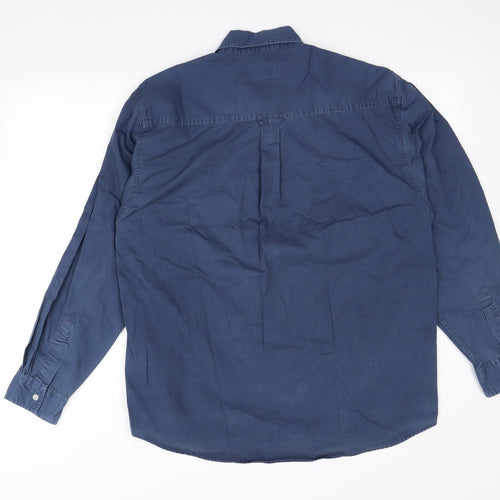 Preworn Mens Blue    Dress Shirt Size M
