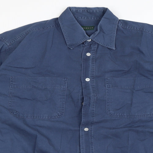 Preworn Mens Blue    Dress Shirt Size M