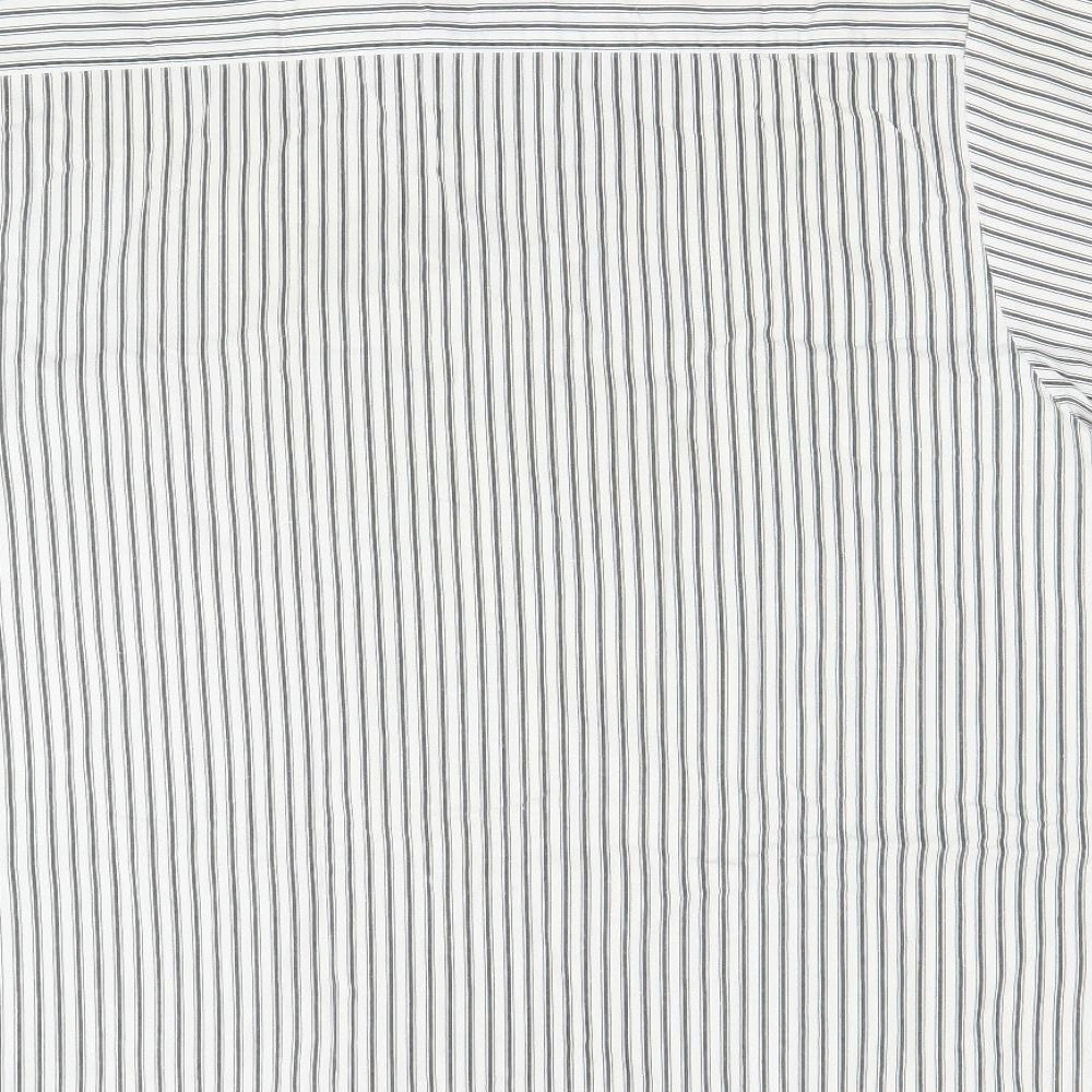 weekends only Mens White Striped   Button-Up Size L