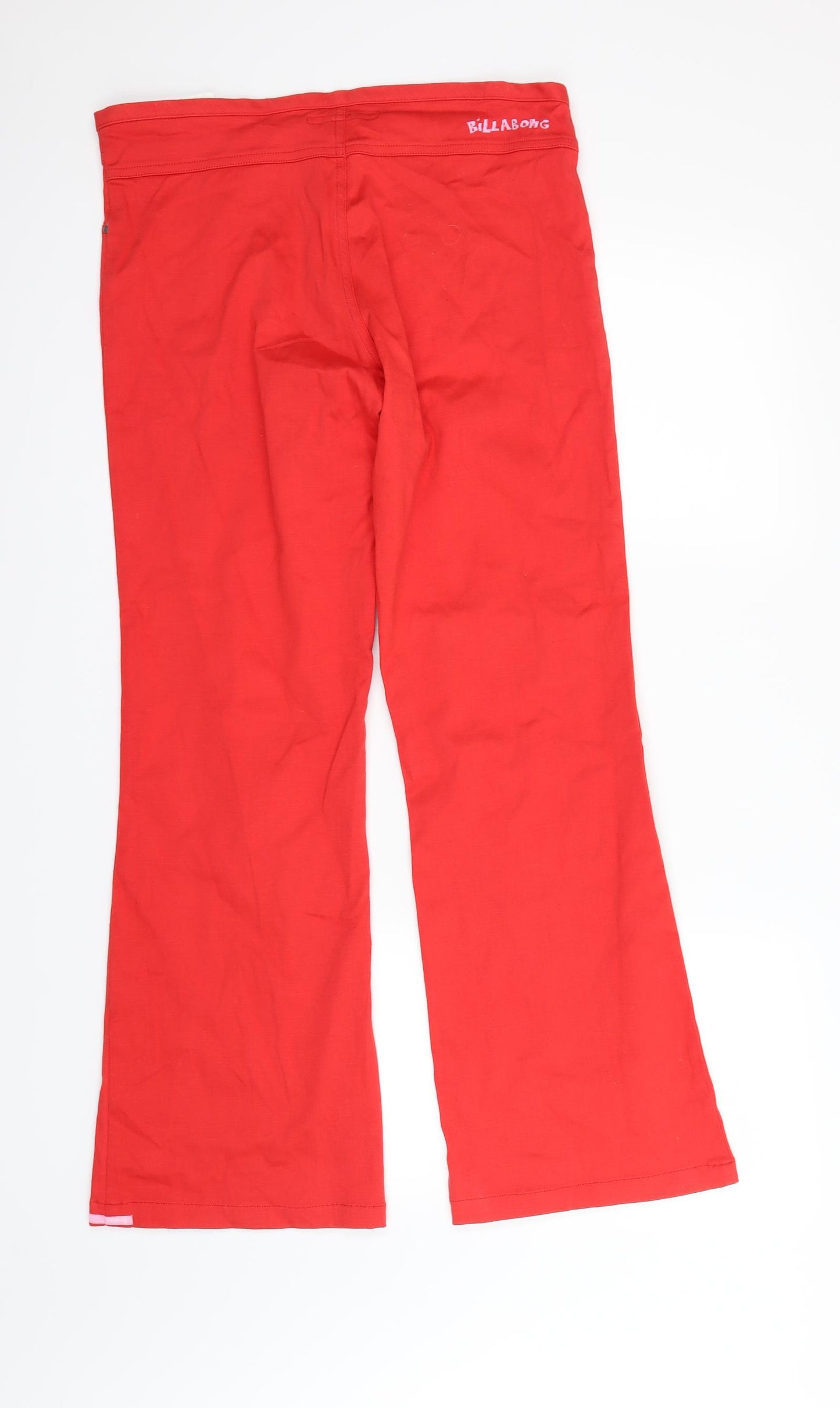 Billabong Womens Red   Flared Jeans Size 8 L28 in