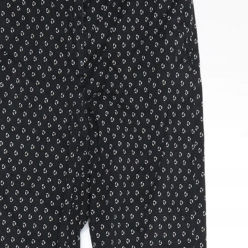 H&M  Womens Black Polka Dot  Dress Pants Trousers Size 6 L25 in
