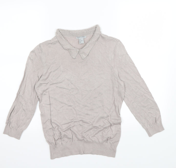 H&M  Womens Grey   Pullover Sweatshirt Size M