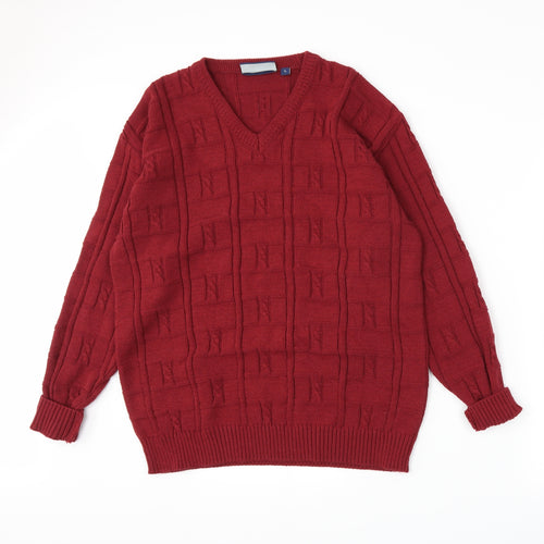 Tom Hanson Womens Red  Knit Pullover Jumper Size L