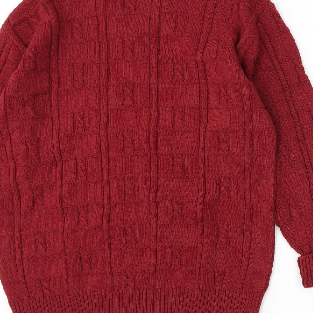 Tom Hanson Womens Red  Knit Pullover Jumper Size L