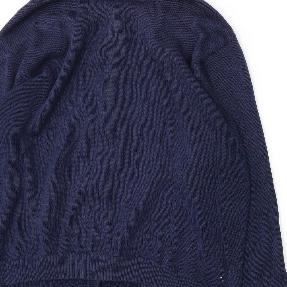 Lands' End Womens Blue  Knit Cardigan Jumper Size L
