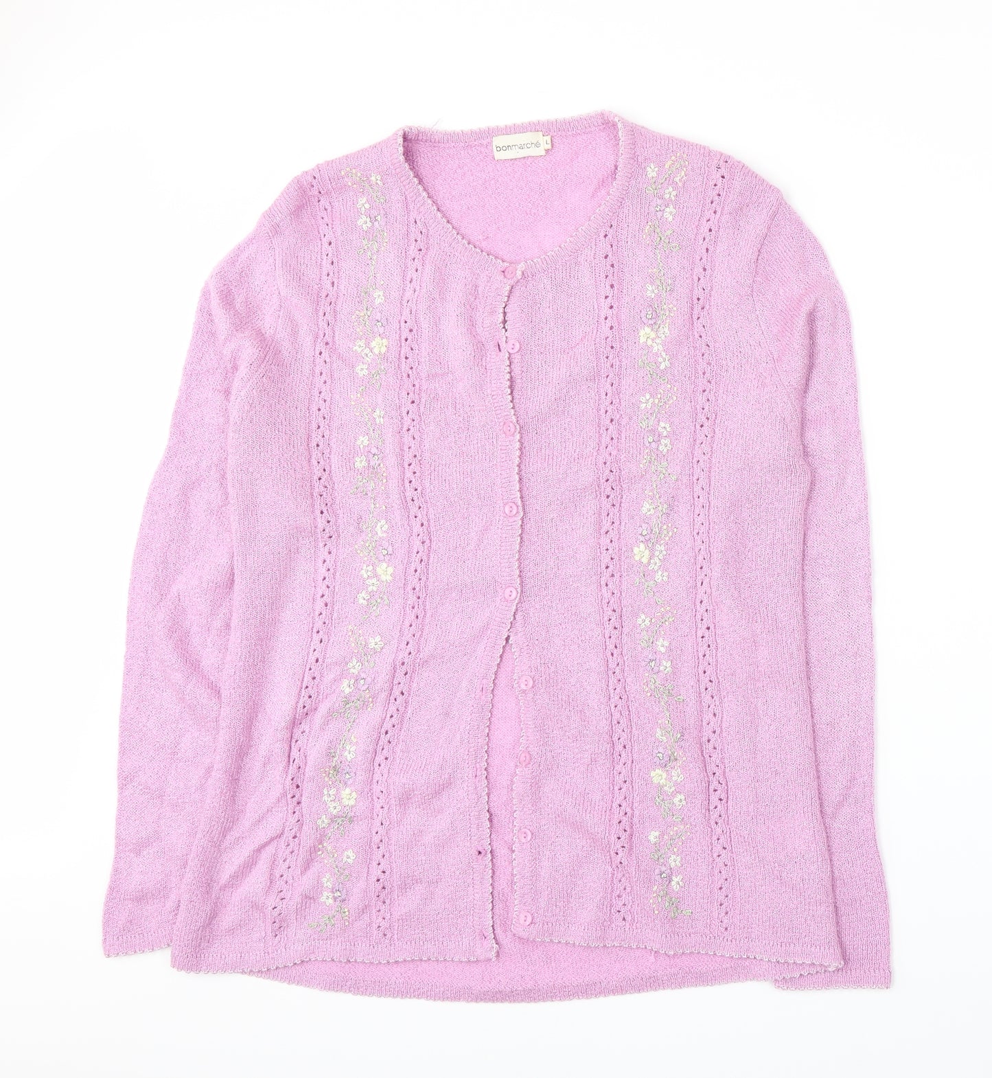 Bonmarché Womens Purple   Cardigan Jumper Size L