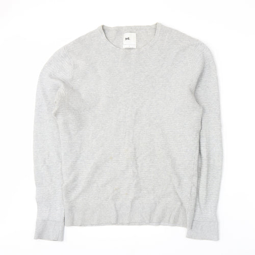 yd. Mens Grey  Knit Pullover Jumper Size L
