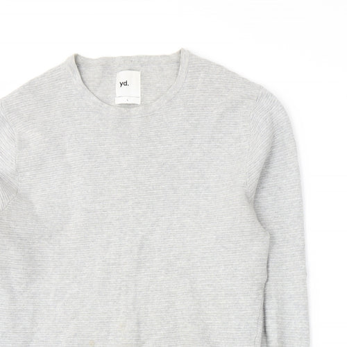 yd. Mens Grey  Knit Pullover Jumper Size L