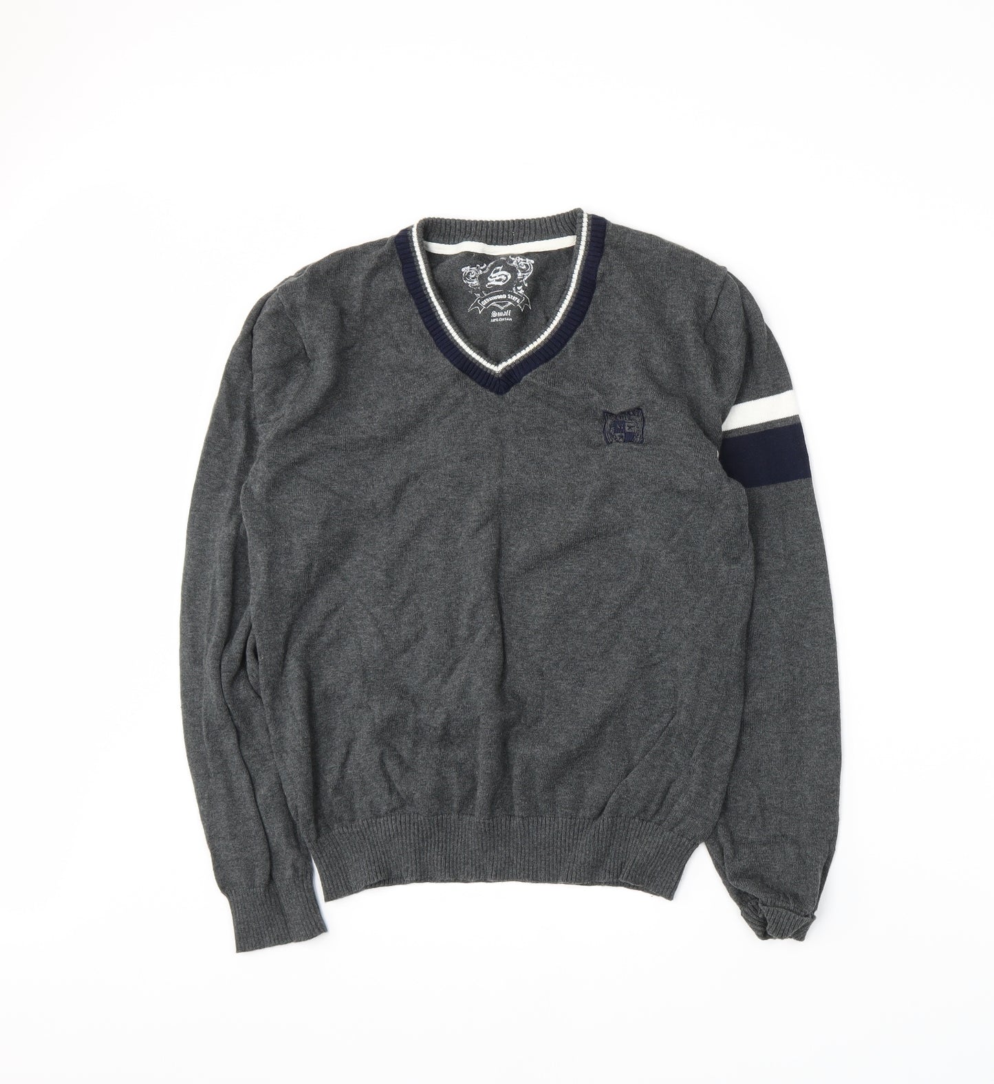 Cedar Wood State Mens Grey  Knit Pullover Jumper Size S