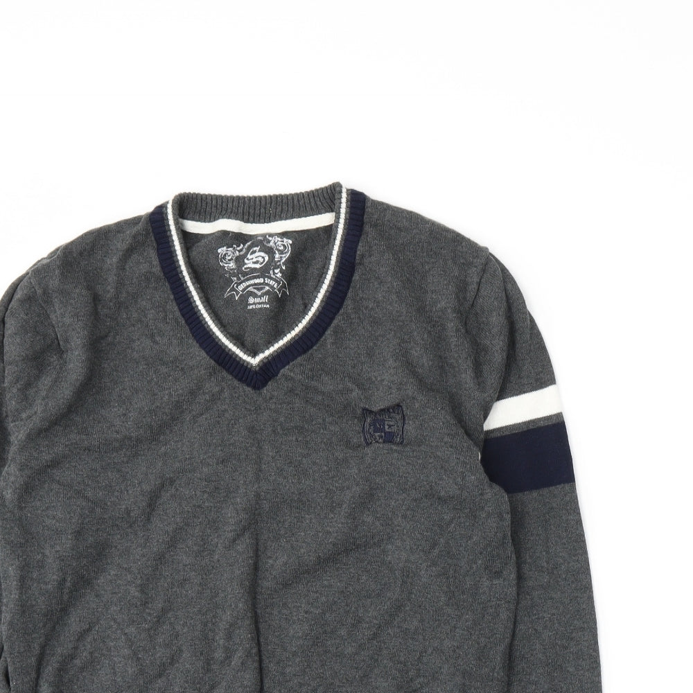 Cedar Wood State Mens Grey  Knit Pullover Jumper Size S