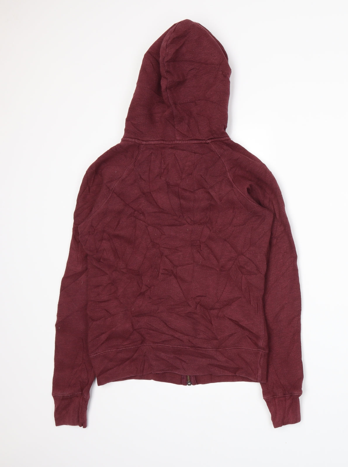 Jack Wills Womens Red  Jersey Full Zip Hoodie Size 8