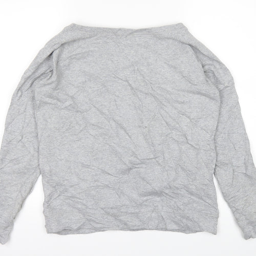 Organic Cotton Womens Grey   Pullover Jumper Size S  - Girl Power