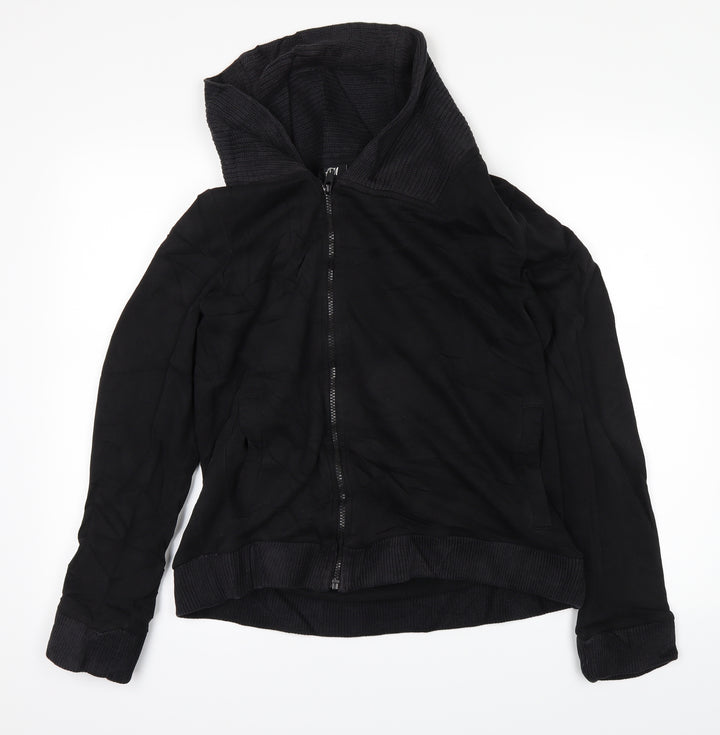 H&M Womens Black   Full Zip Jumper Size M