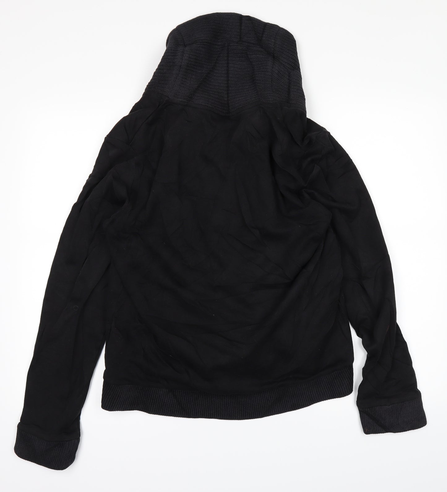 H&M Womens Black   Full Zip Jumper Size M