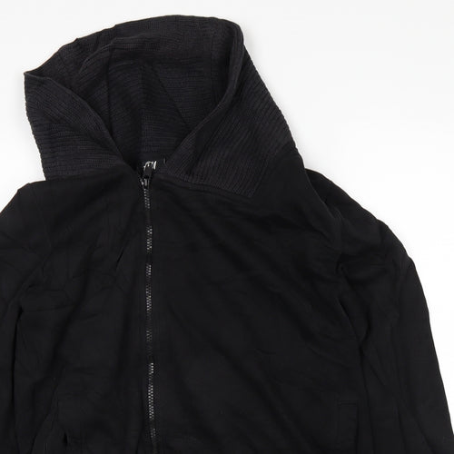 H&M Womens Black   Full Zip Jumper Size M