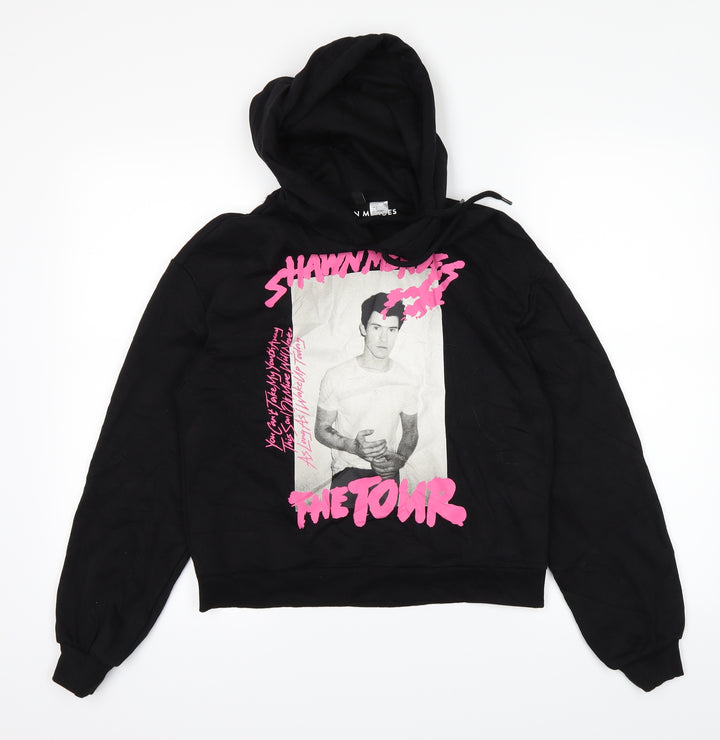 H&M Womens Black Pullover Hoodie Size S