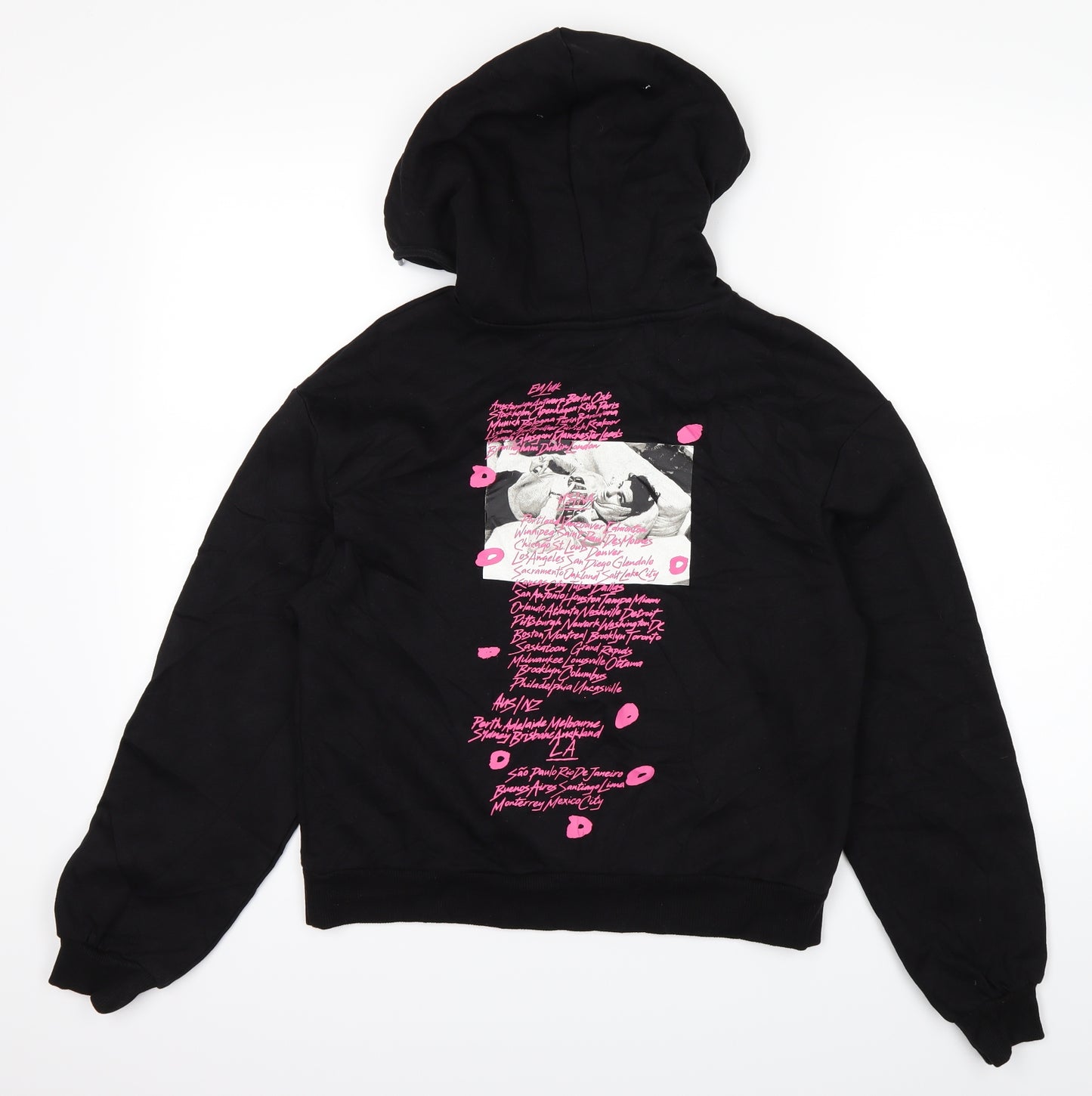 H&M Womens Black   Pullover Hoodie Size S