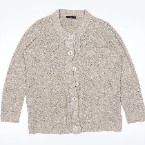 BM Womens Brown   Cardigan Jumper Size M
