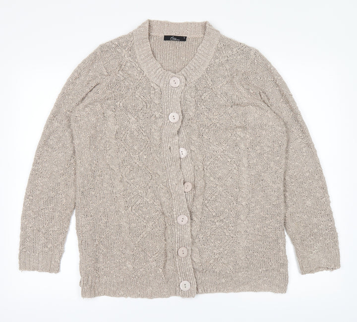 BM Womens Brown   Cardigan Jumper Size M