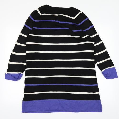 F&F Womens Black Striped  Pullover Jumper Size 14